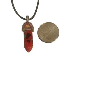 NEW PENDANT HEALING PROTECTION MULTI COLORED RED BLUE YELLOW NECKLACE